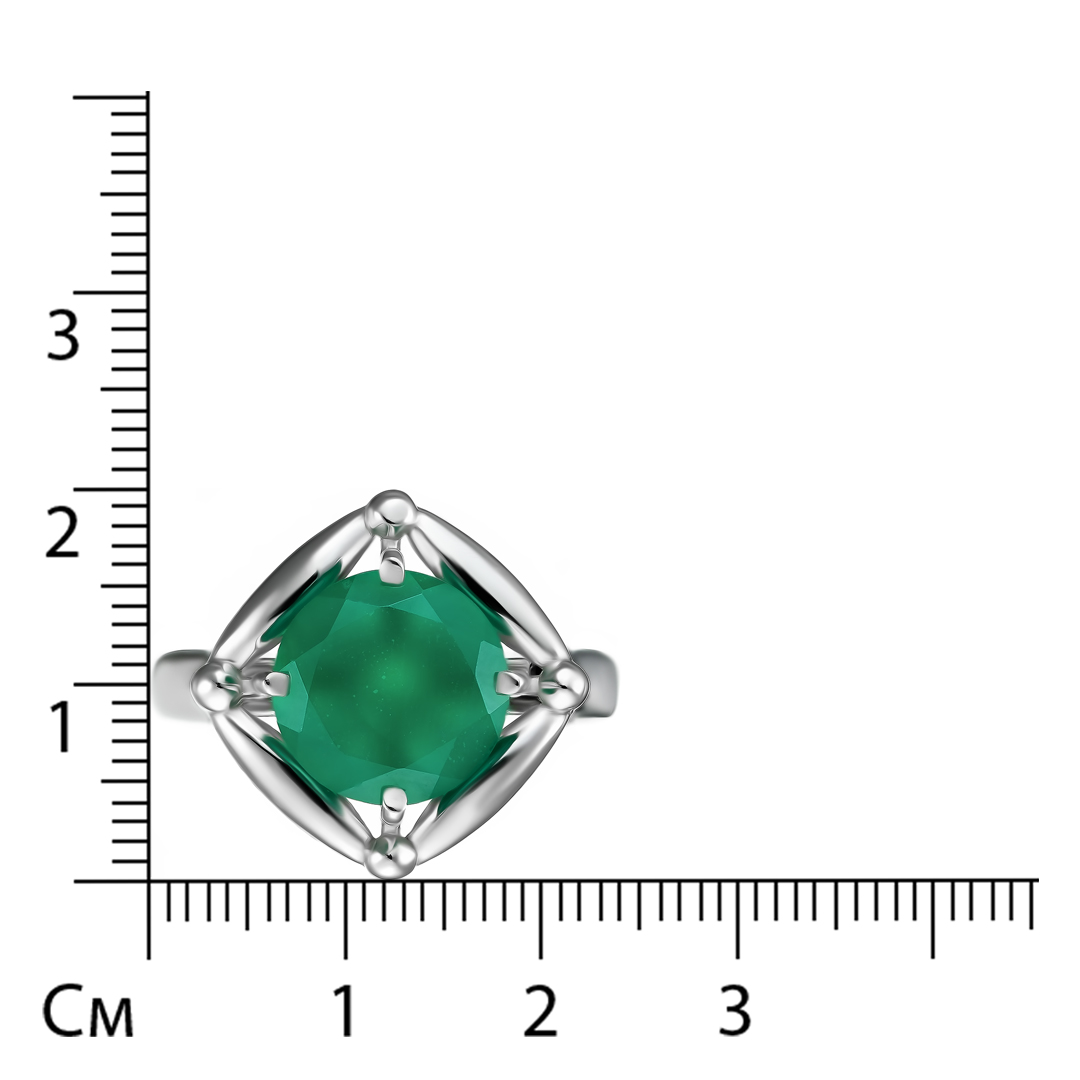 Серебряное кольцо с хризопразом