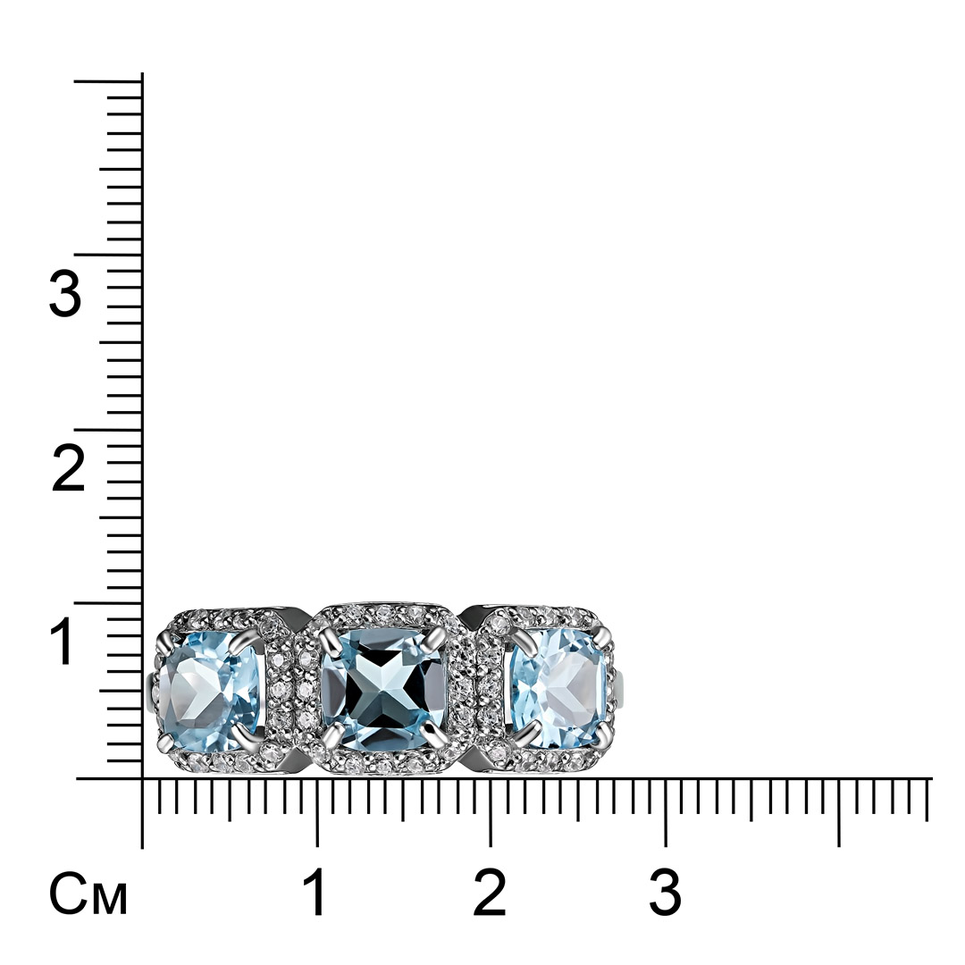 Серебряное кольцо с топазами