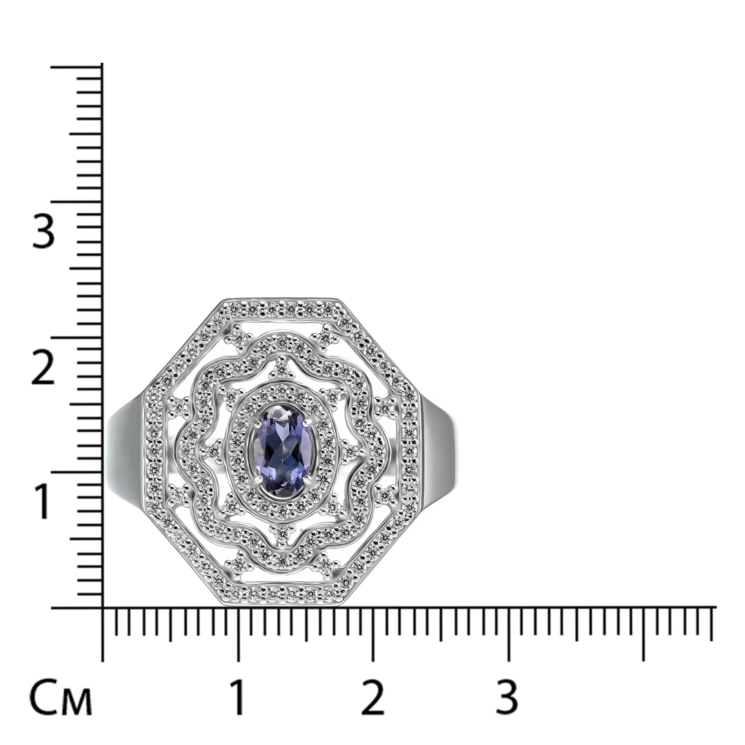 Серебряное кольцо с иолитом