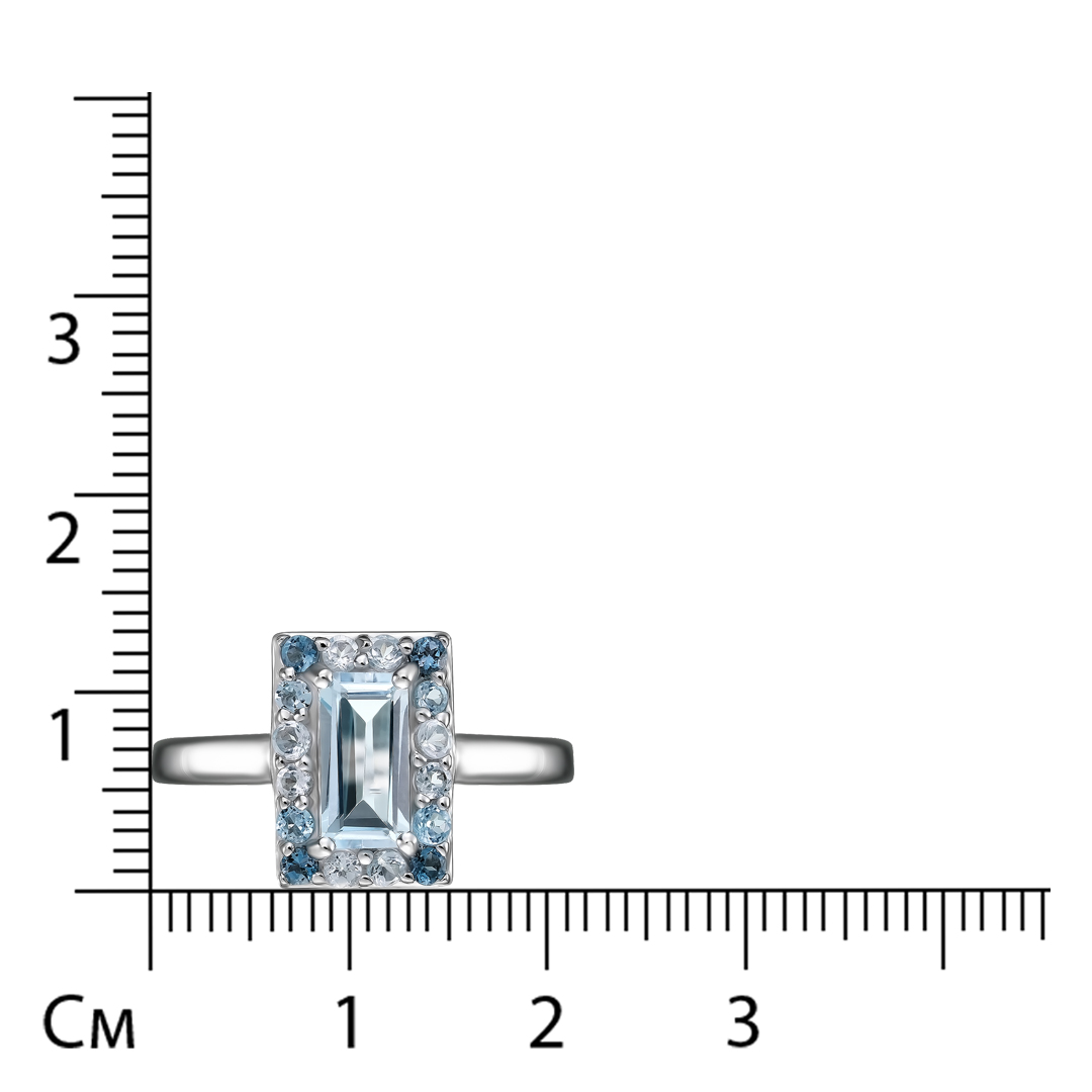 Серебряное кольцо с топазами