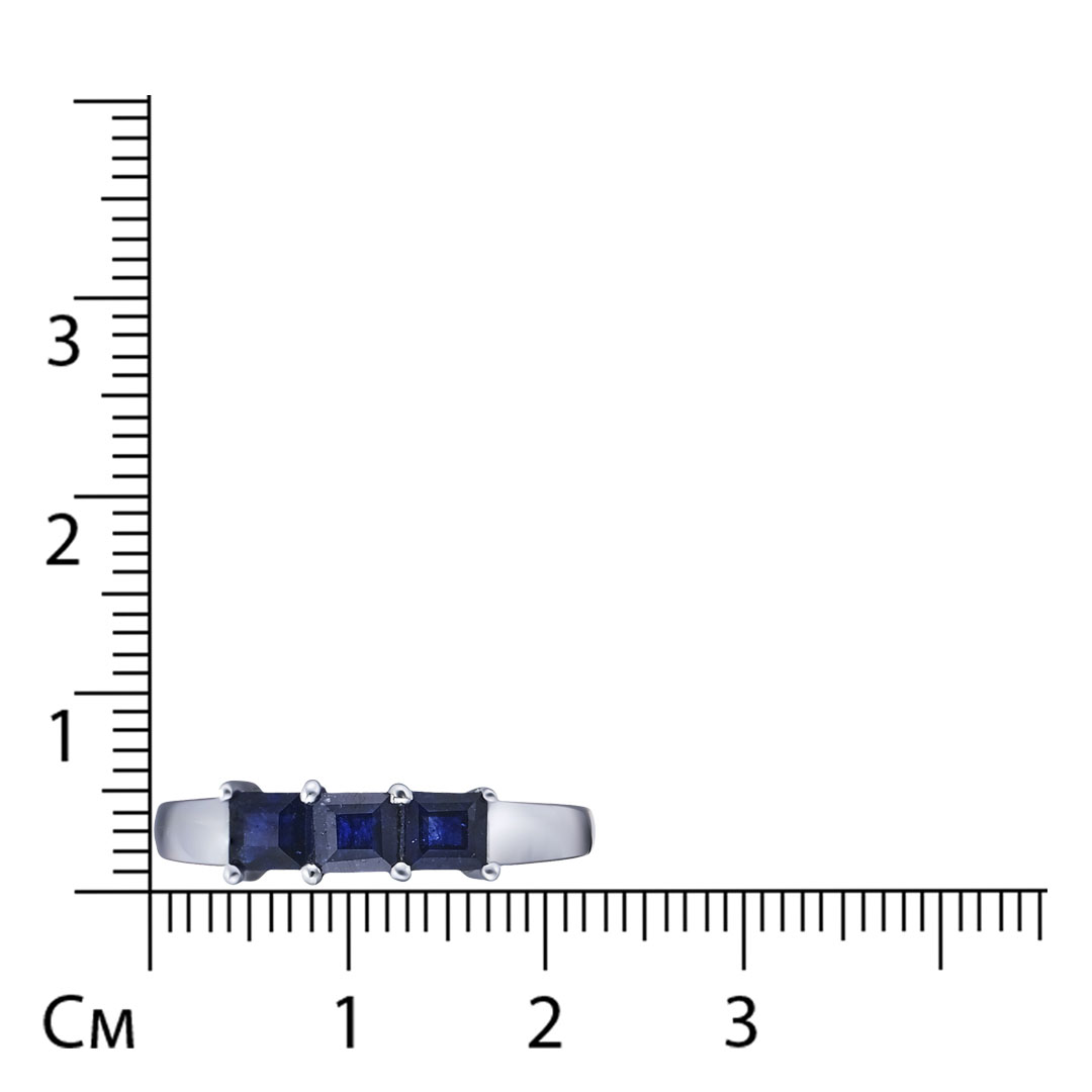 Серебряное кольцо с сапфирами