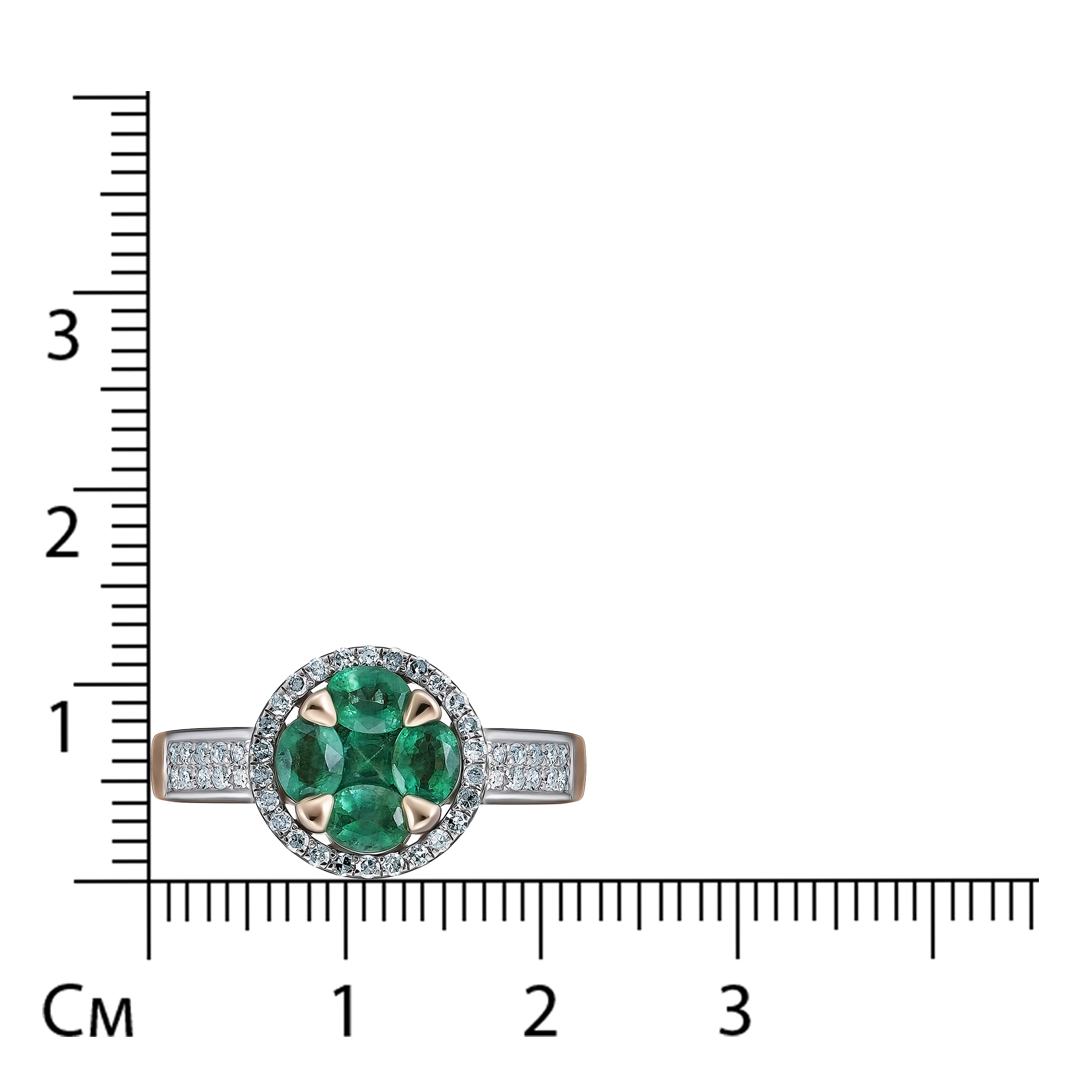 Серебряное кольцо 925 пробы; вставки 1 Агат зеленый; 12 Фианит бесцв.;