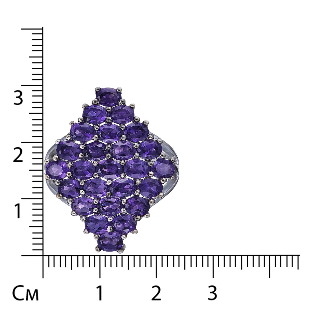 Серебряное кольцо с аметистами