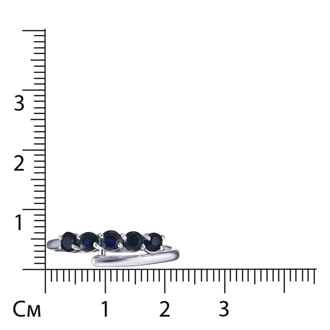 Серебряное кольцо с сапфирами