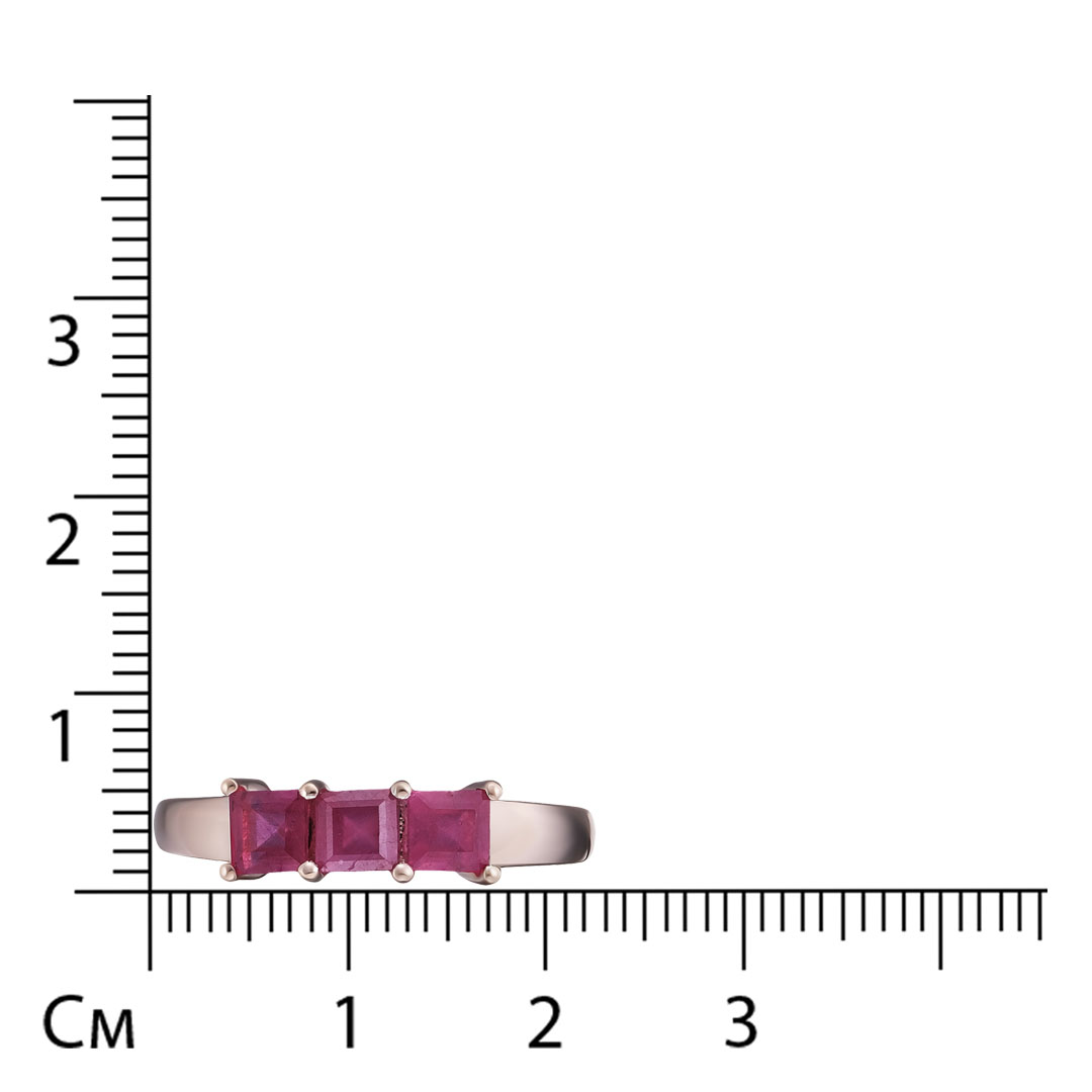 Серебряное кольцо с рубинами