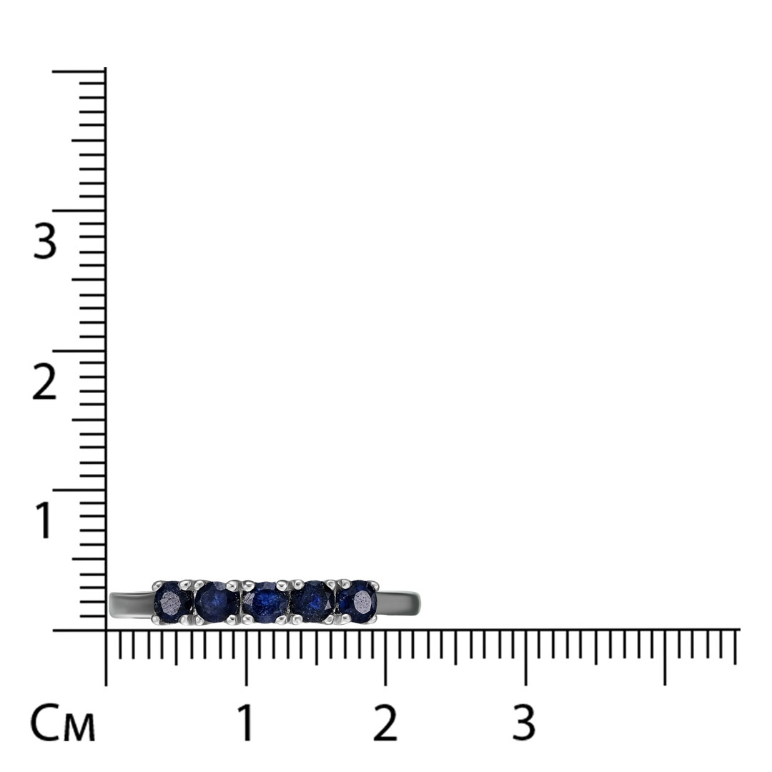 Серебряное кольцо с сапфирами