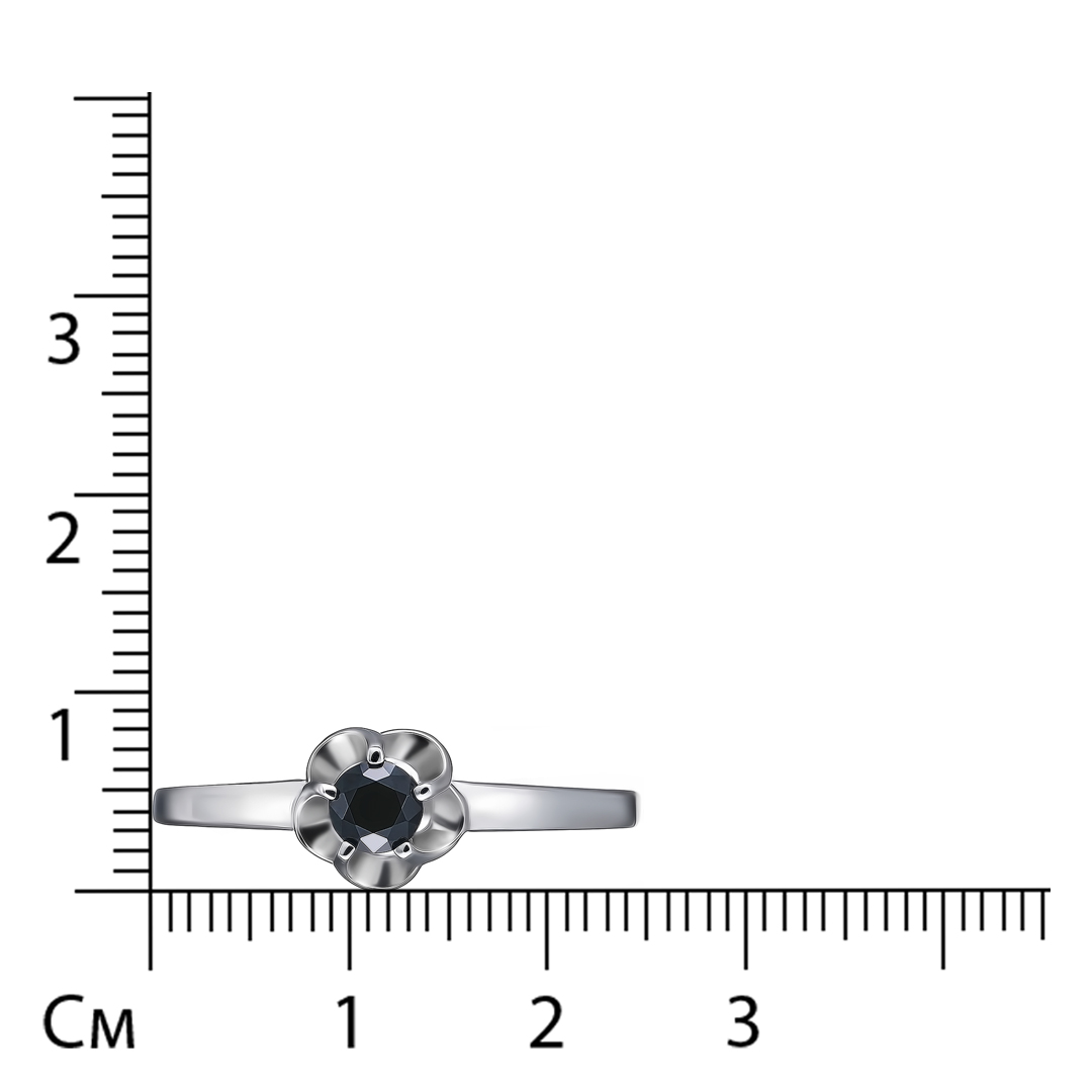 Серебряное кольцо со шпинелью "Цветок"