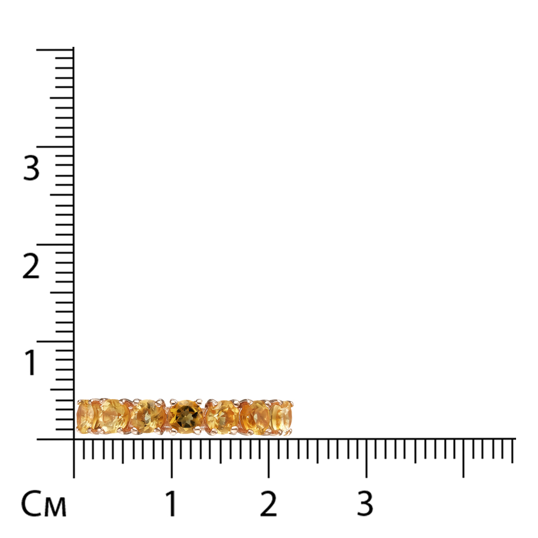 Серебряное кольцо с цитринами