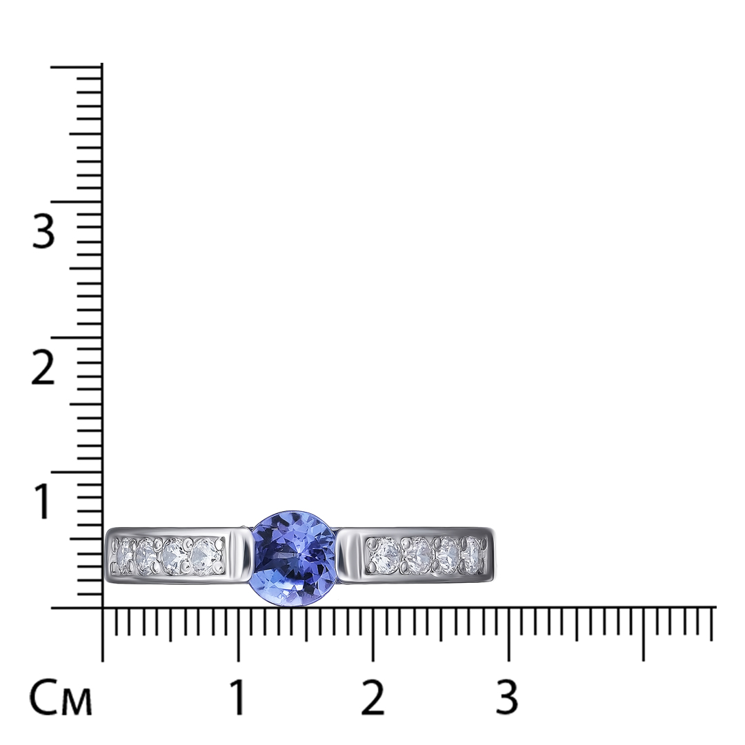 Серебряное кольцо с танзанитом