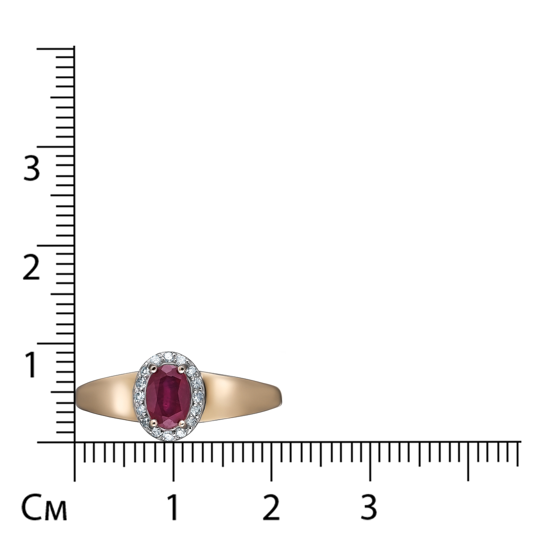 Кольцо из золота с рубином
