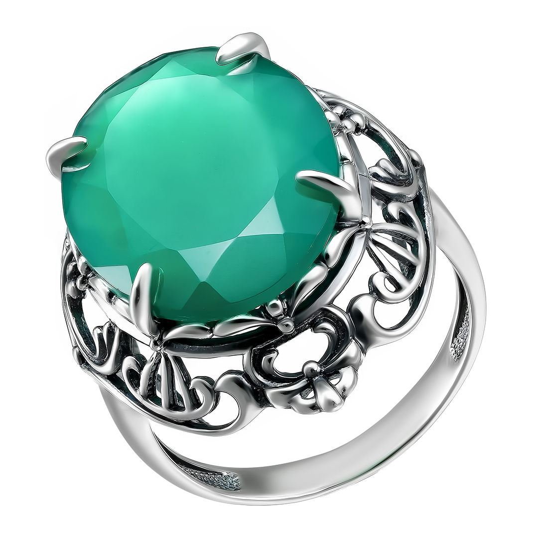 Серебряное кольцо с агатом
