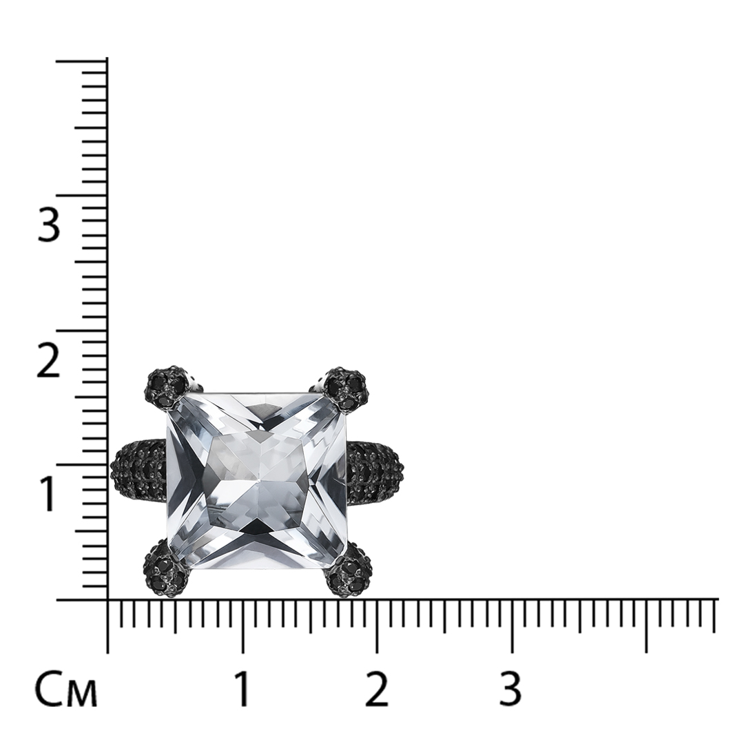 Серебряное кольцо с горным хрусталем