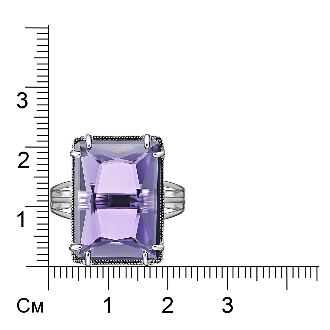 Серебряное кольцо с аметистом
