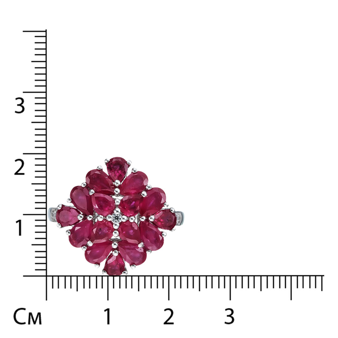 Серебряное кольцо с рубинами