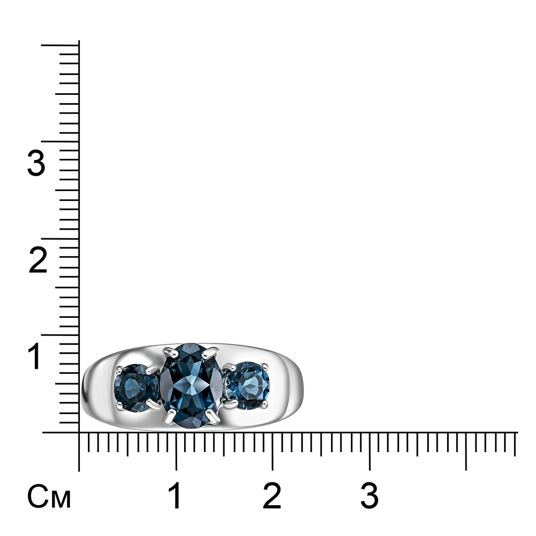 Серебряное кольцо с топазами Лондон