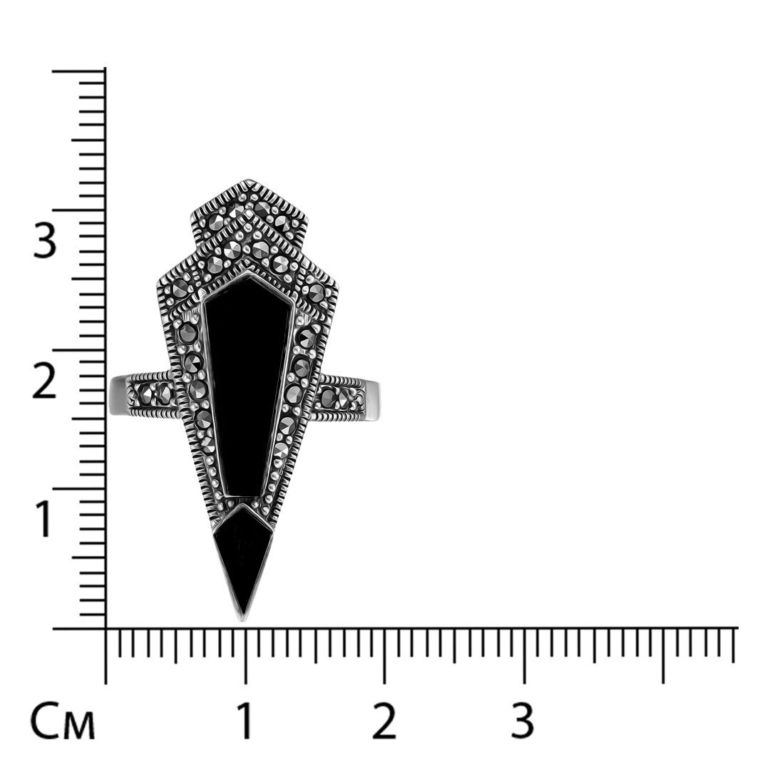 Серебряное кольцо с ониксом