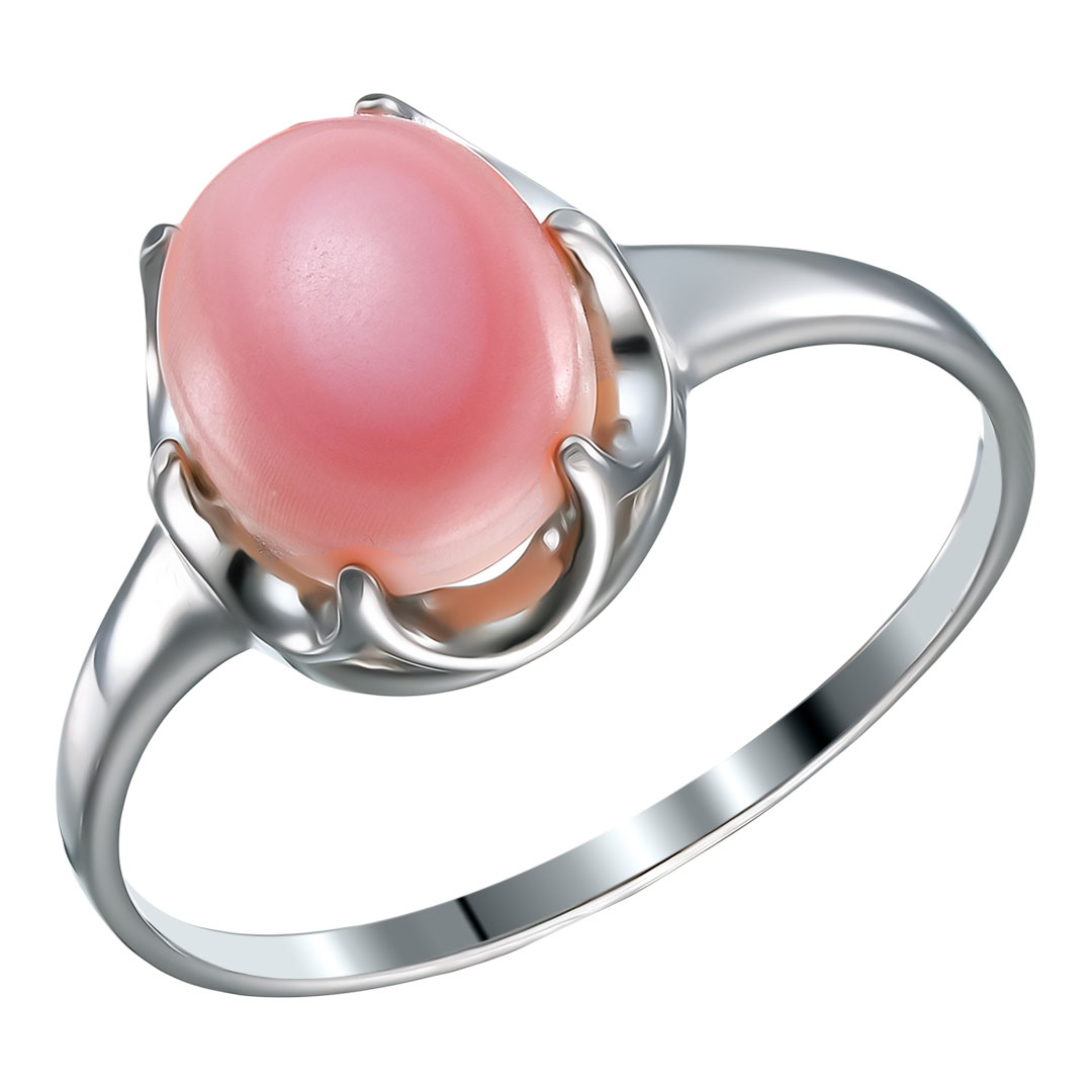 Серебряное кольцо с кораллом