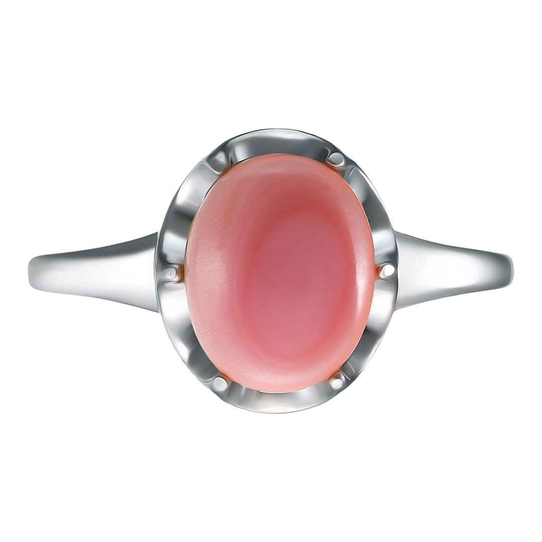 Серебряное кольцо с кораллом