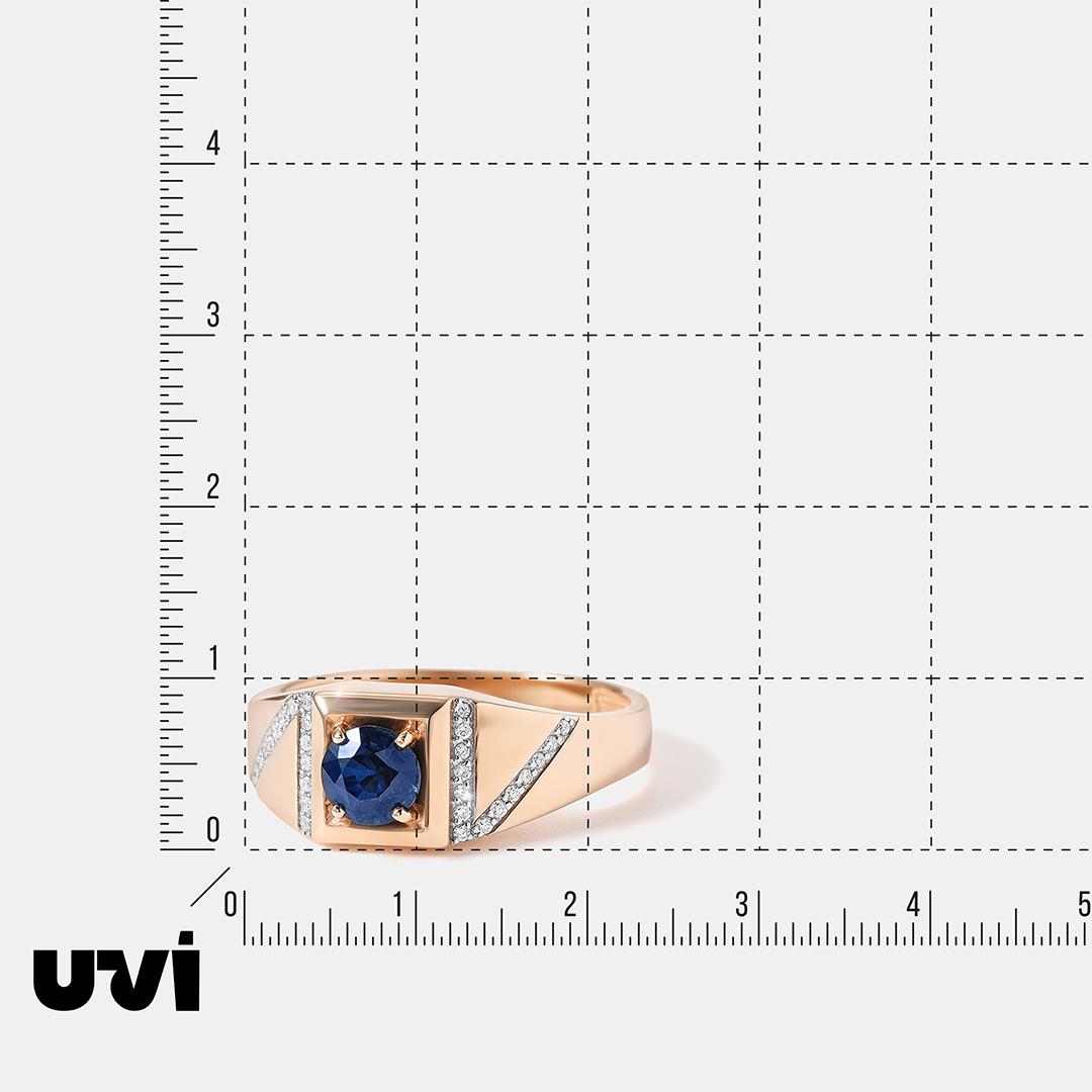 Кольцо из золота с сапфиром