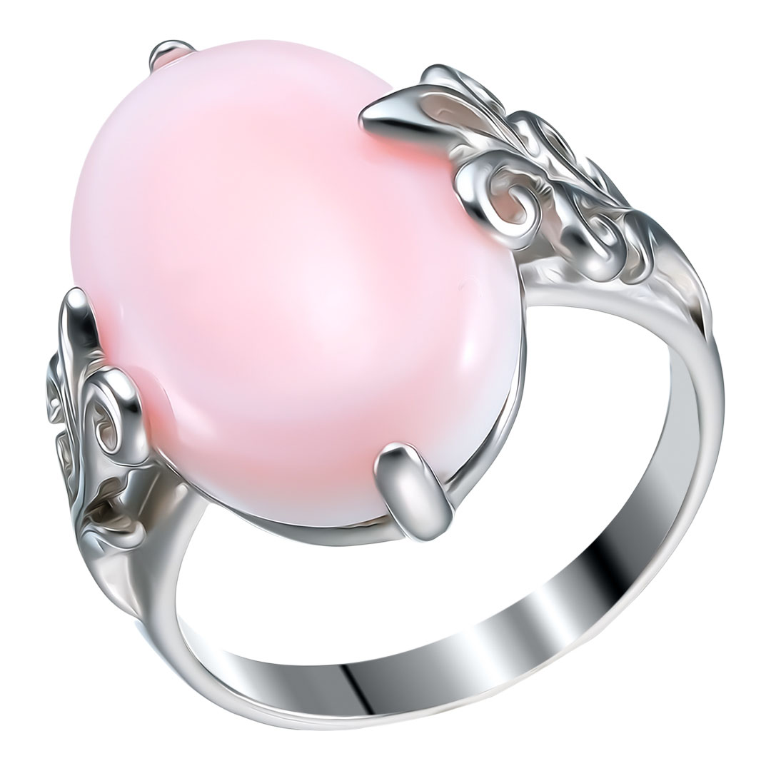 Серебряное кольцо с кораллом