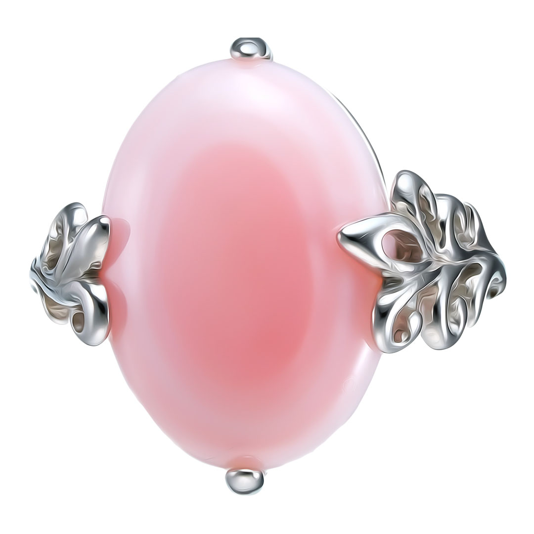Серебряное кольцо с кораллом