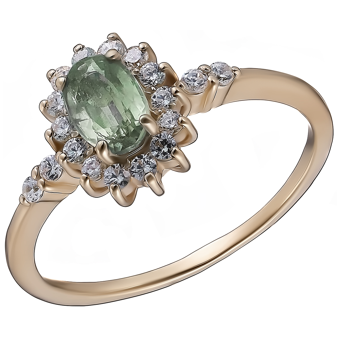 Серебряное кольцо с кианитом