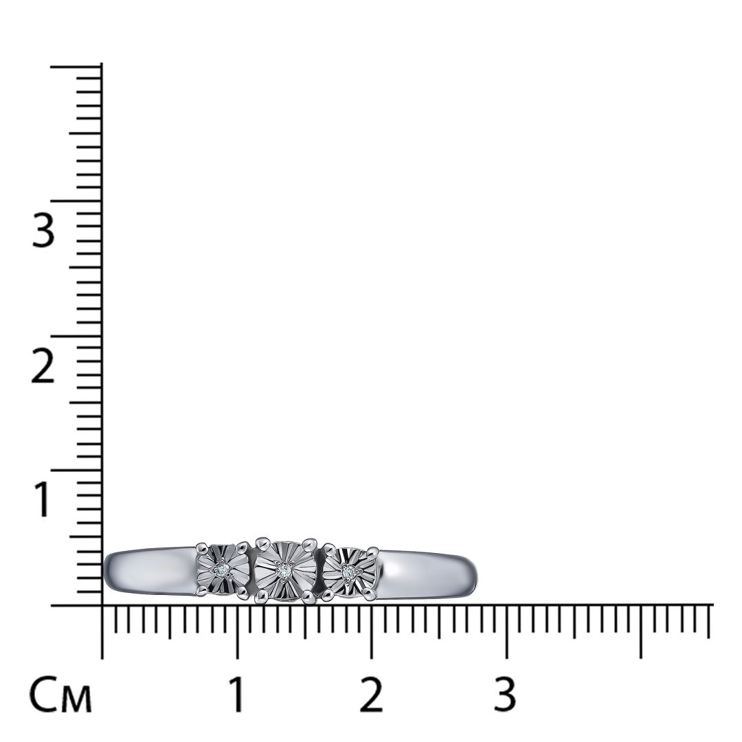 Серебряное кольцо с бриллиантами