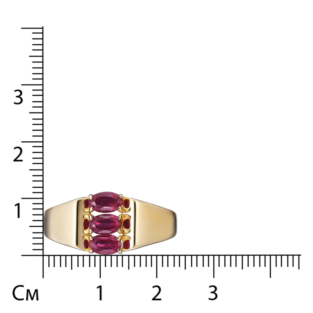 Кольцо из золота с рубинами