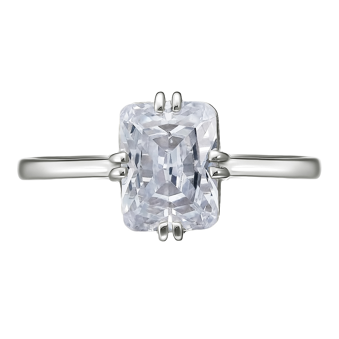 Серебряное кольцо 925 пробы; вставки 1 Фианит бесцв.;