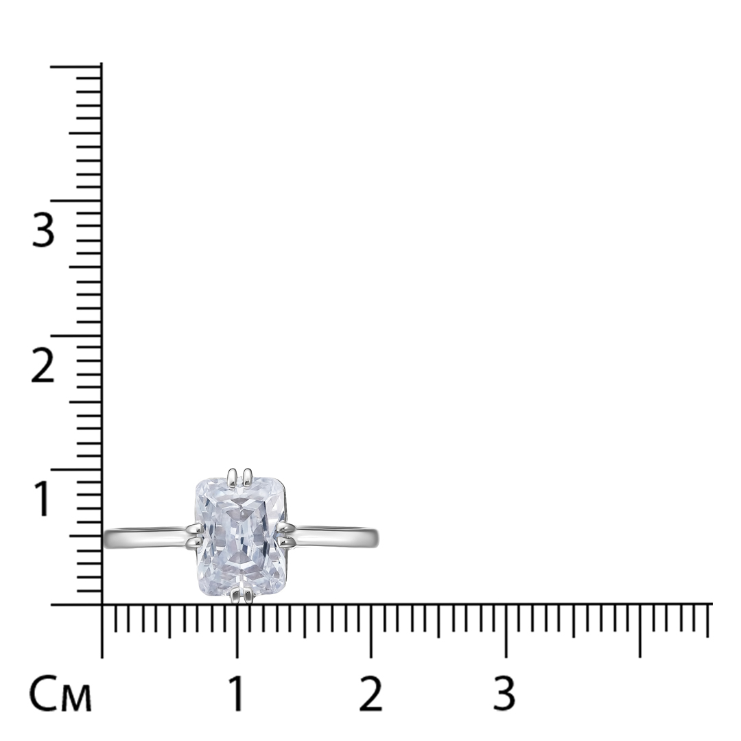 Серебряное кольцо 925 пробы; вставки 1 Фианит бесцв.;