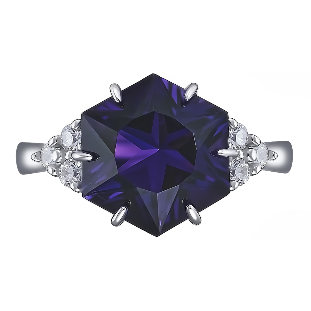 Серебряное кольцо с аметистом