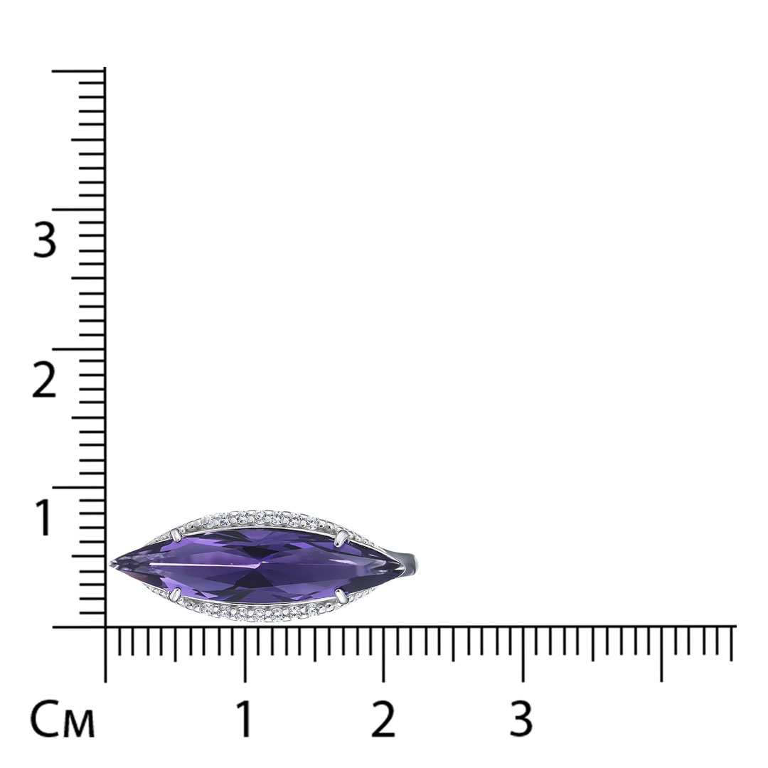 Серебряное кольцо с аметистом