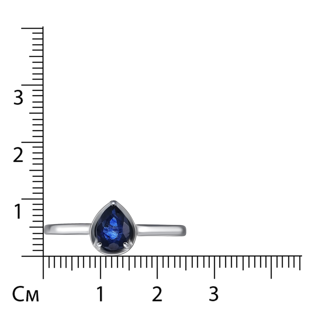 Серебряное кольцо с сапфиром