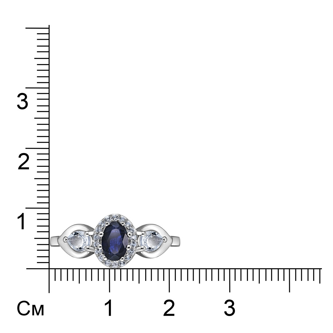 Серебряное кольцо с сапфиром