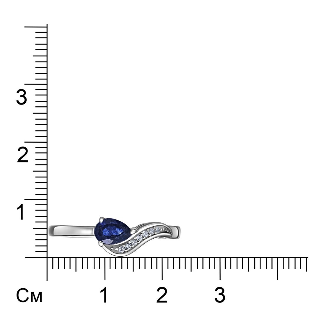 Серебряное кольцо с сапфиром