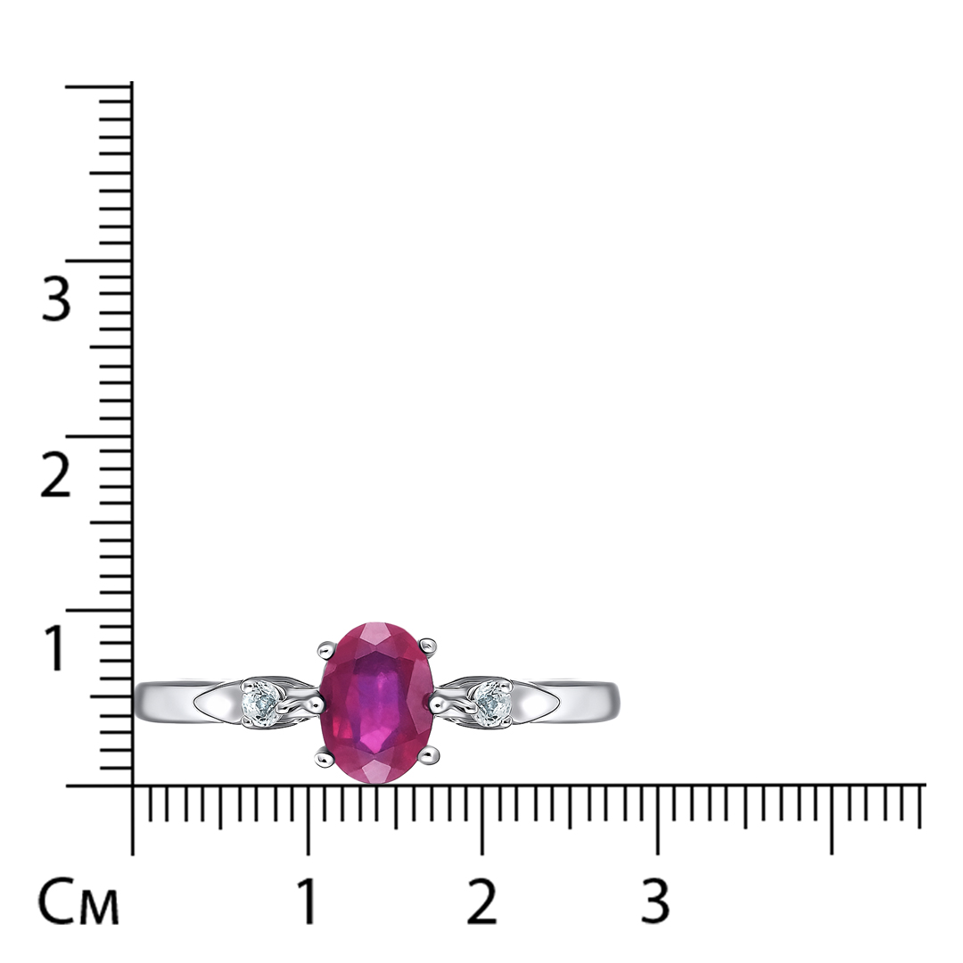 Серебряное кольцо с рубином