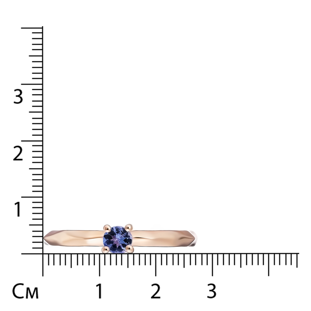 Серебряное кольцо с танзанитом