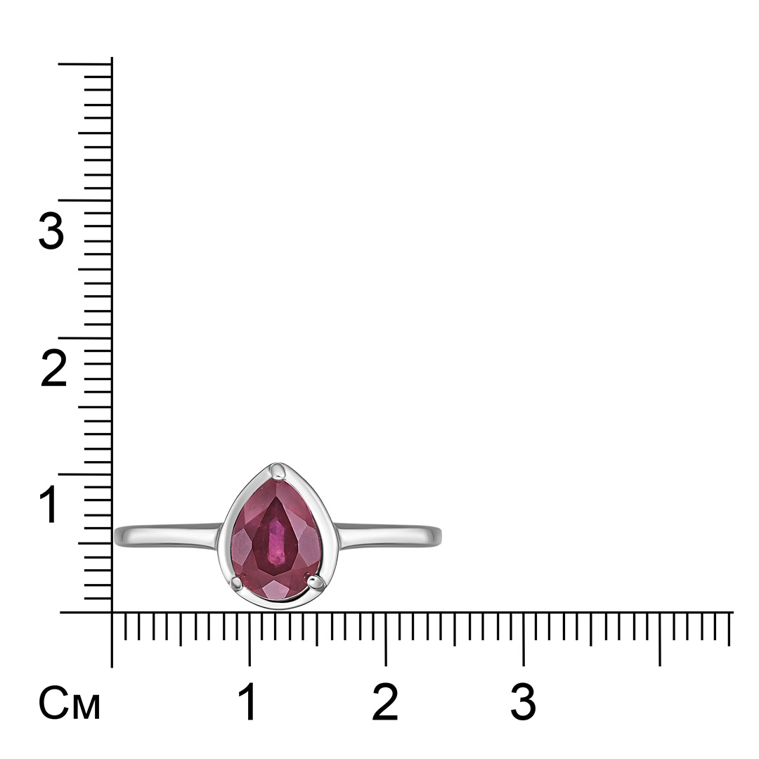 Серебряное кольцо с рубином