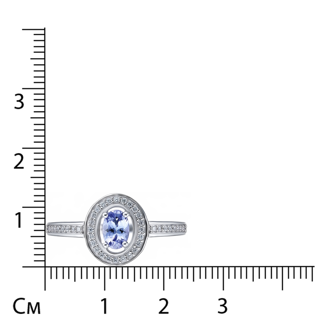 Серебряное кольцо с танзанитом