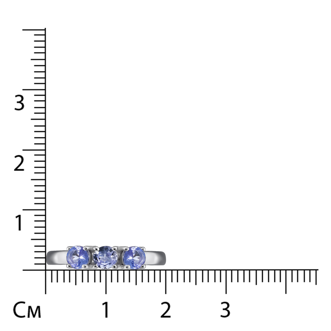 Серебряное кольцо с танзанитами