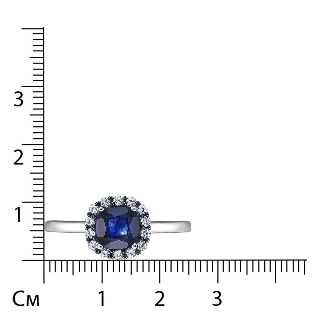 Серебряное кольцо с сапфиром