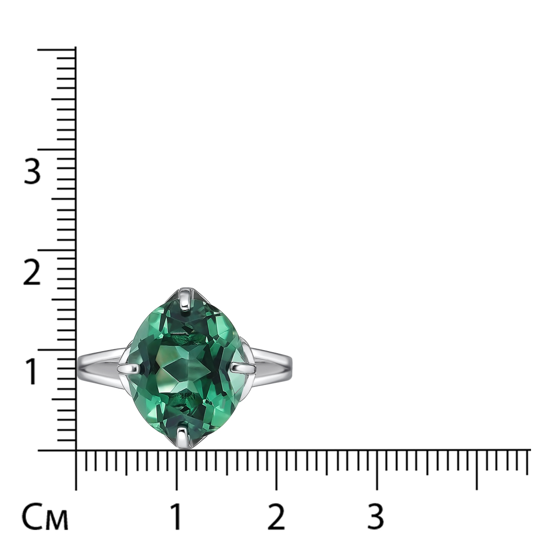 Серебряное кольцо с празиолитом