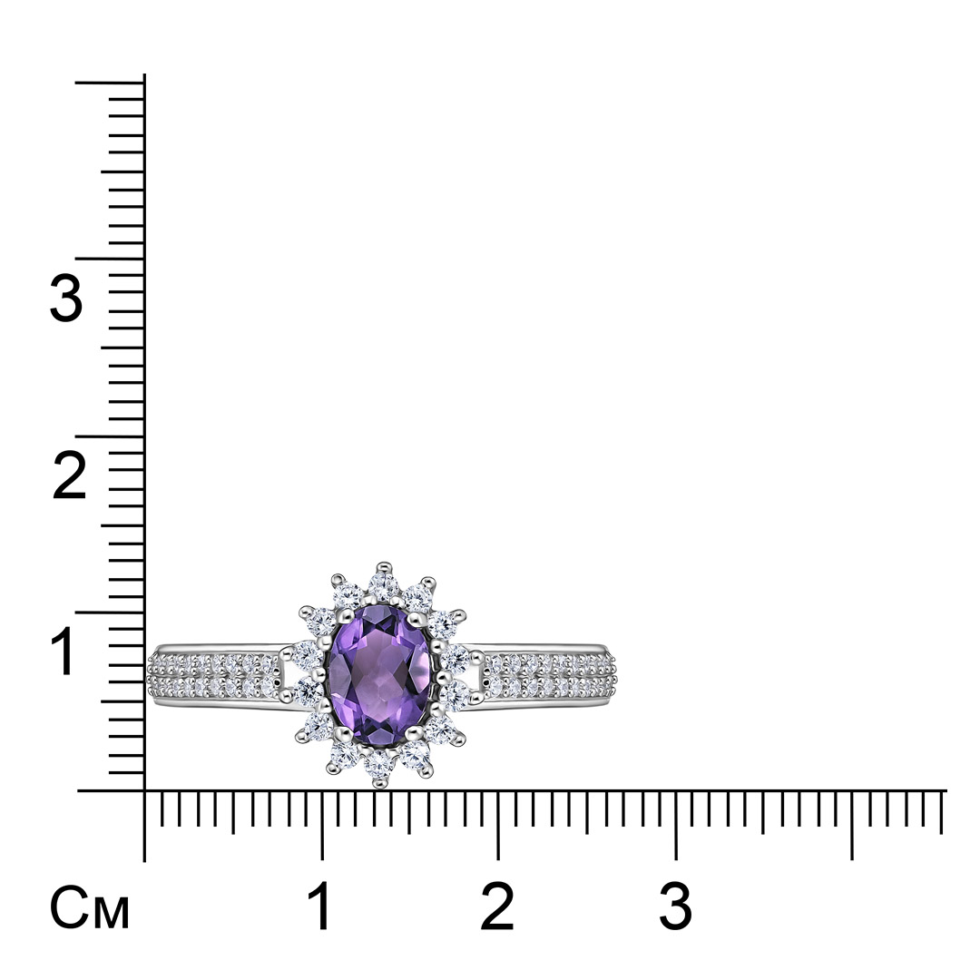 Серебряное кольцо с аметистом