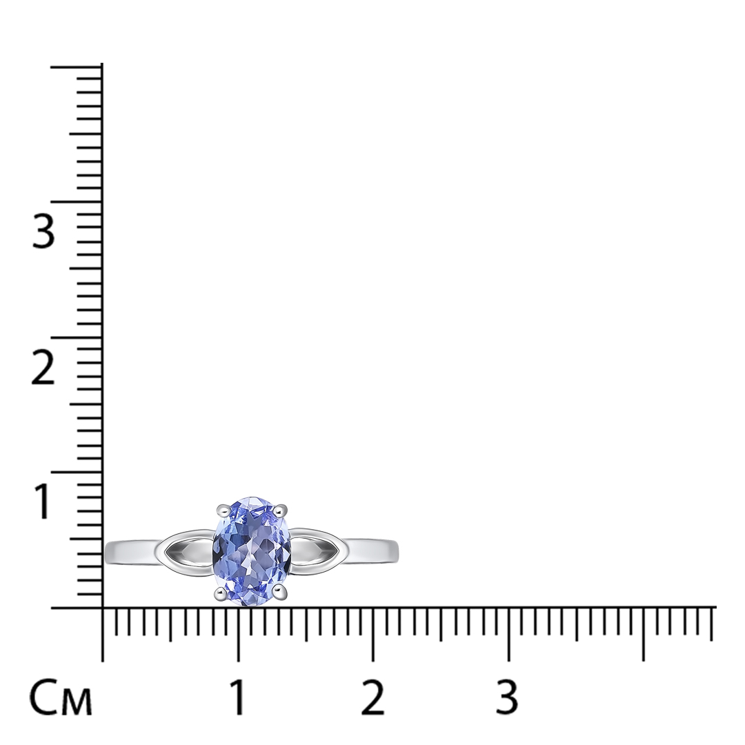 Серебряное кольцо с танзанитом