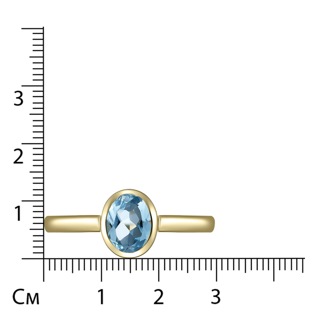 Серебряное кольцо 925 пробы; вставки 1 Топаз;