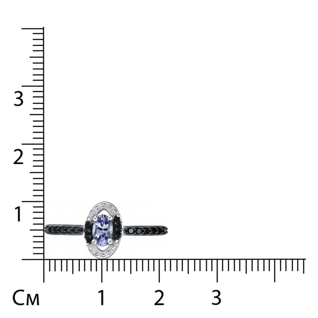 Серебряное кольцо с танзанитом