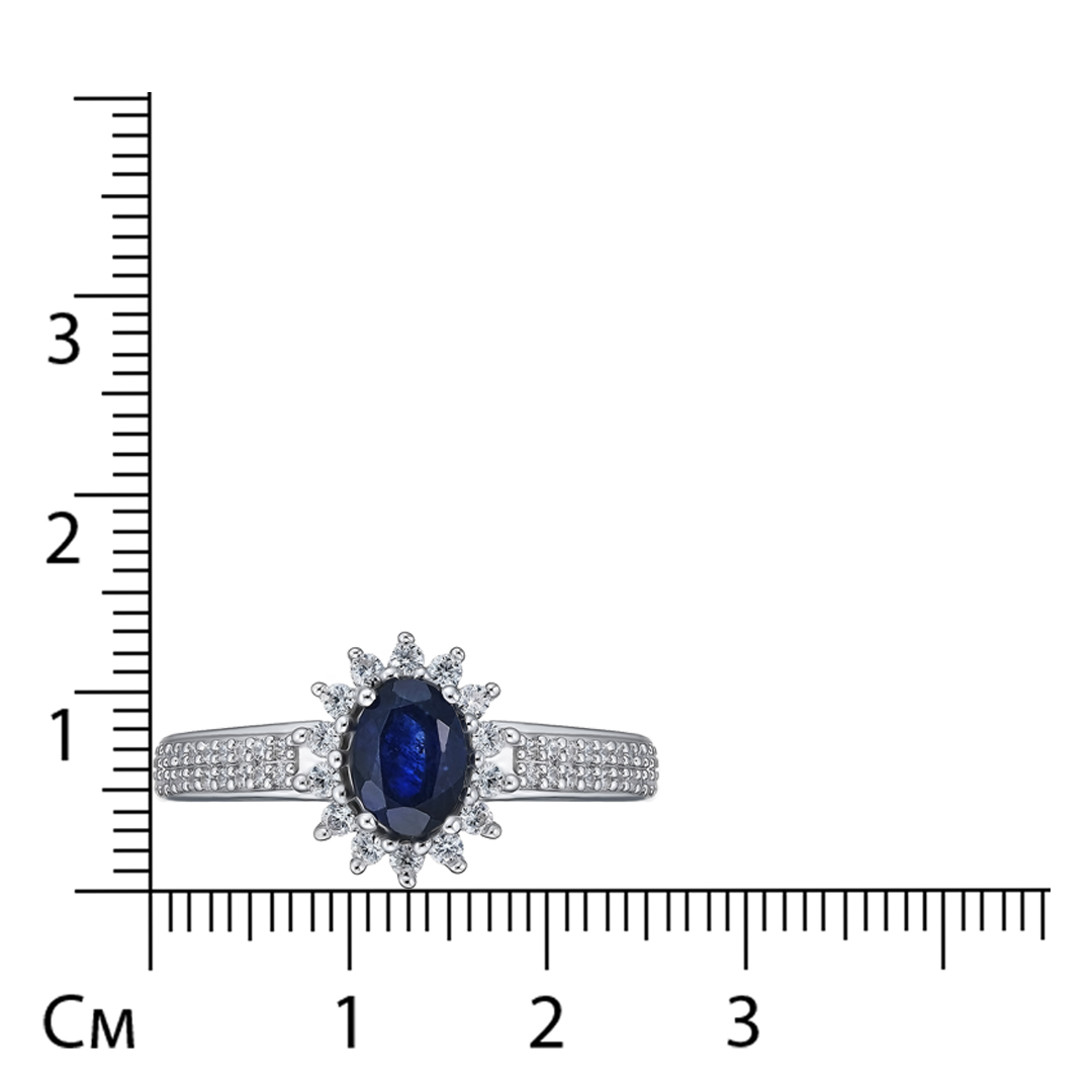 Серебряное кольцо с сапфиром