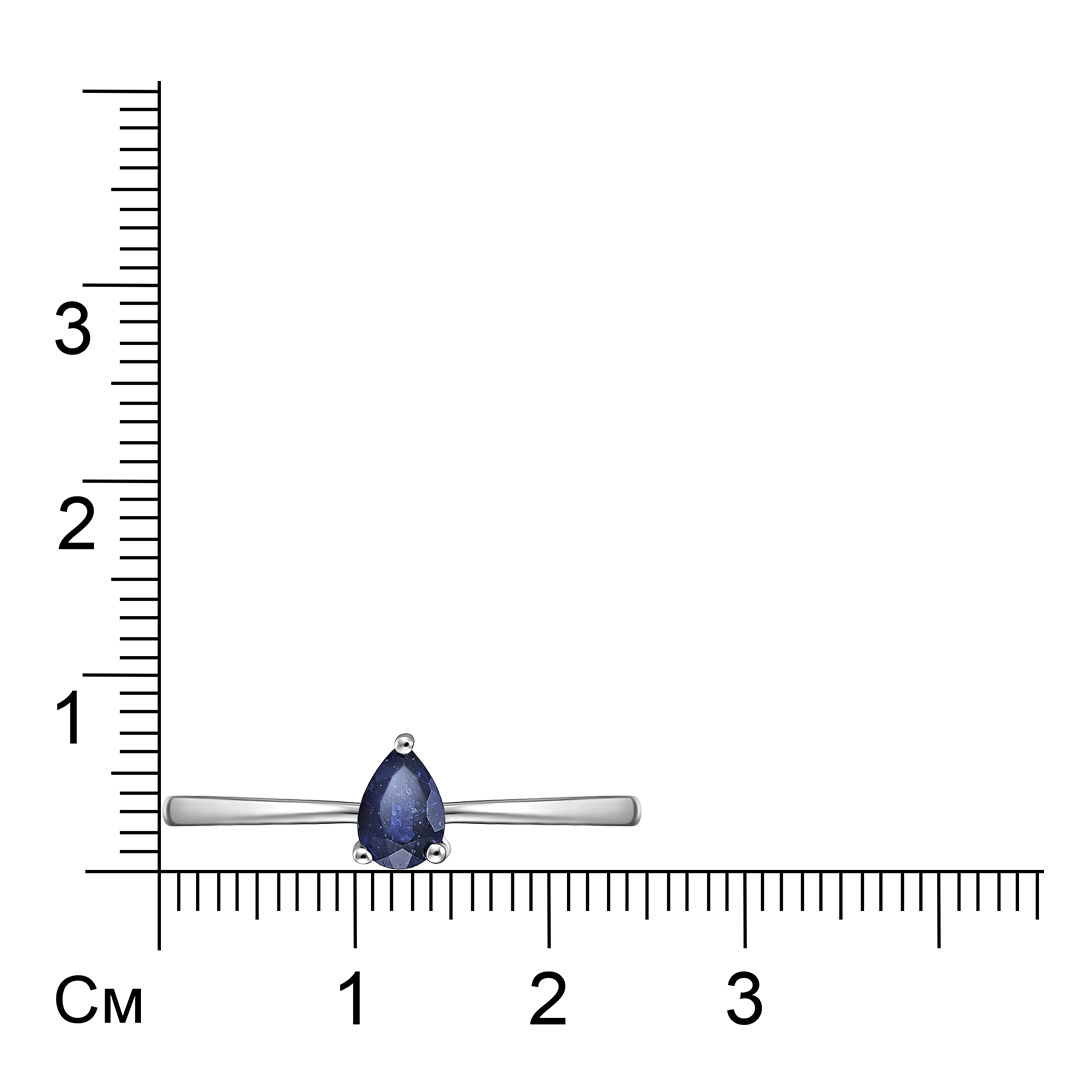 Серебряное кольцо с сапфиром