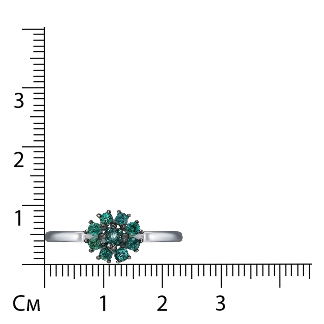 Серебряное кольцо с изумрудами