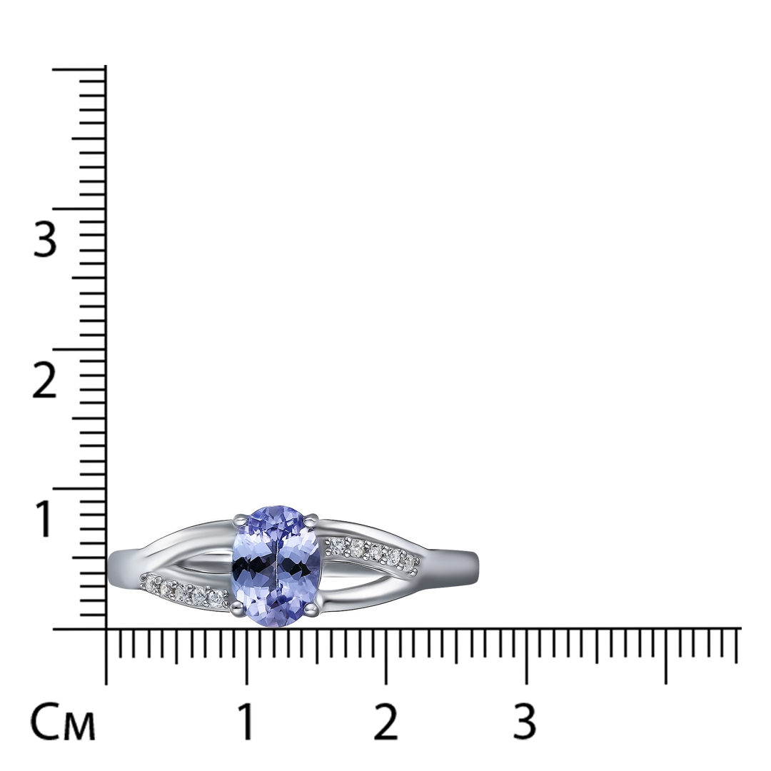 Серебряное кольцо с танзанитом